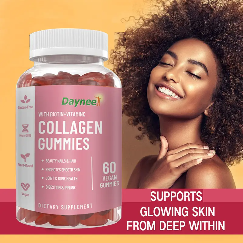 Winstown Collagen Gummies With Biotin And Vitamin C Enhance Skin Elasticity, Reduce Wrinkles, And Promote Stronger Nails And Healthier Hair