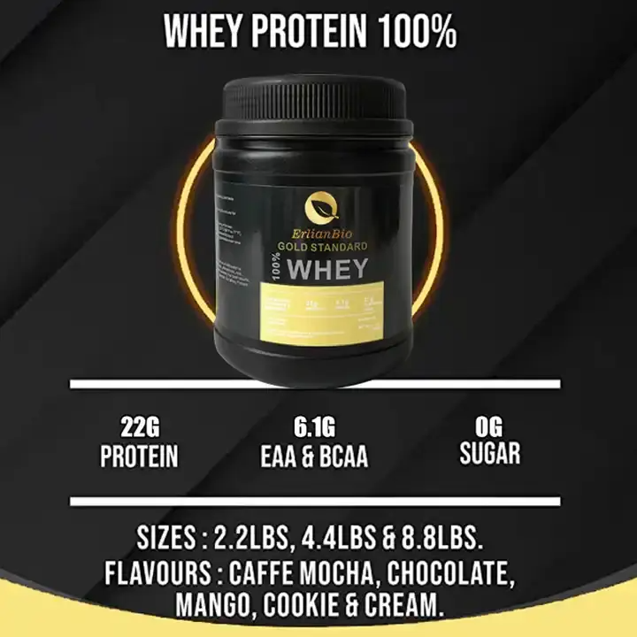 Erlian Bio 100% Whey Protein Mass Gainer Double Chocolate 500g Fast Muscle Growth, Balanced Nutrition, Delicious Flavor, Easy to Mix, Supports Healthy Weight Gain