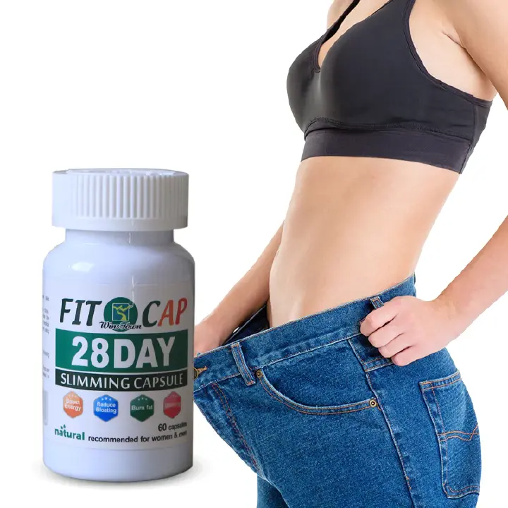 28 Days Fit Cap Slimming Capsule Supports Weight Loss, Burns Fat, Controls Appetite, Boosts Energy, Natural Herbal Ingredients