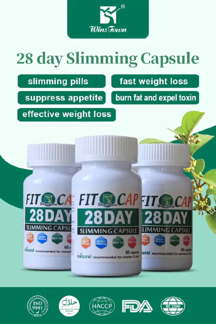 28 Days Fit Cap Slimming Capsule Supports Weight Loss, Burns Fat, Controls Appetite, Boosts Energy, Natural Herbal Ingredients