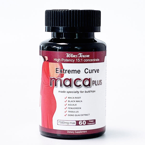 Extreme Curve Maca Plus Capsules (7500mg) Dietary Supplement for Natural Butt Enhancement