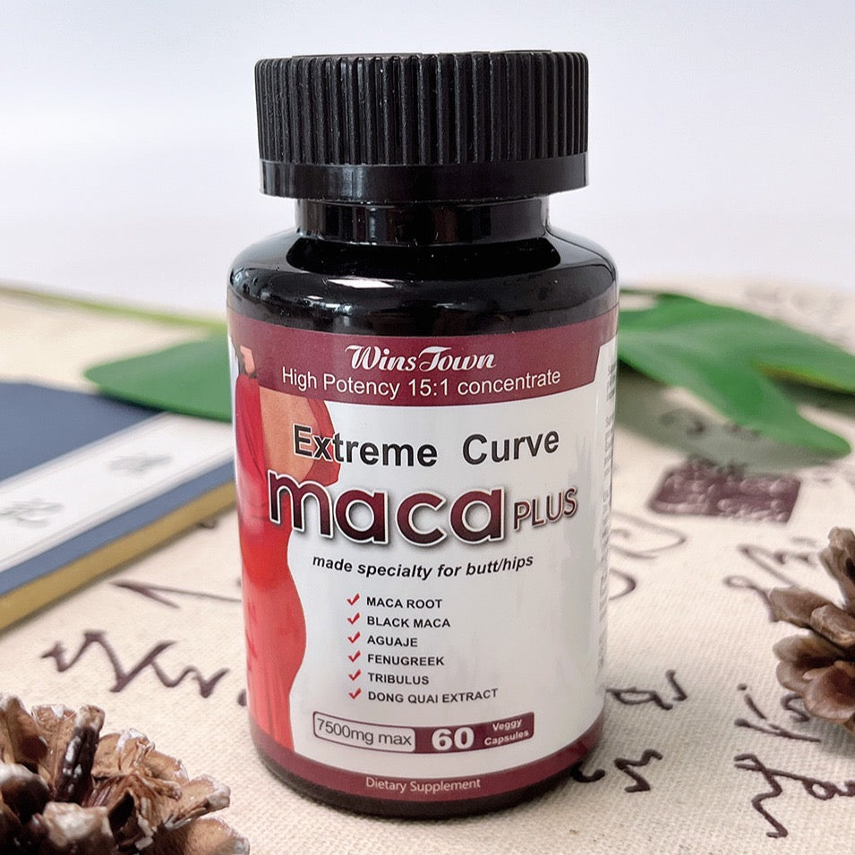 Extreme Curve Maca Plus Capsules (7500mg) Dietary Supplement for Natural Butt Enhancement