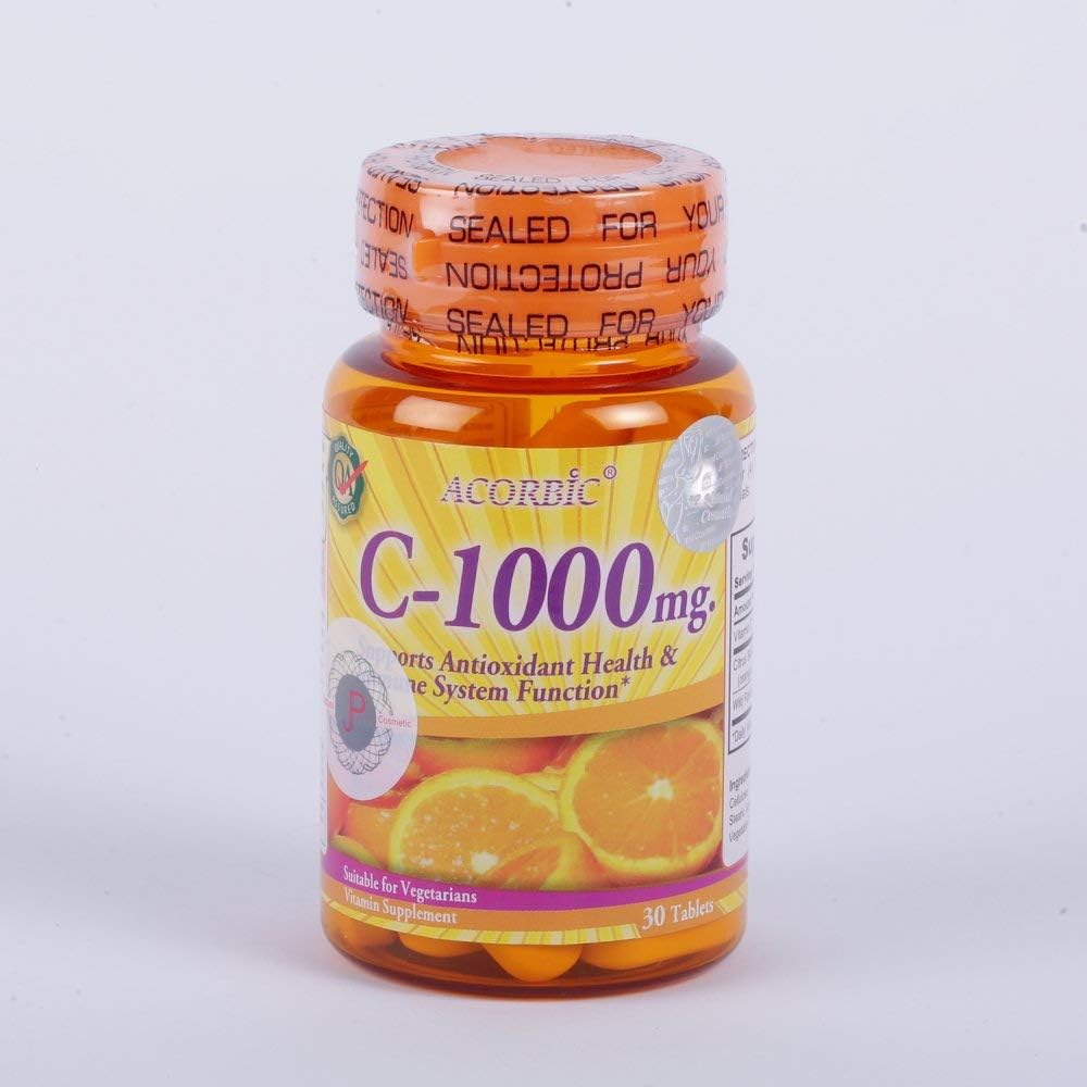 Acorbic C-1000mg Vitamin C 30 Tablets Antioxidant & Immune Support High Strength Vitamin C Tablets That Support Antioxidant Health And Boost Immunity
