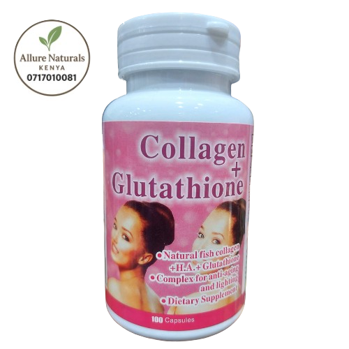 Collagen + Glutathione + Vitamin C 100 Capsules Support Anti-Aging Brighten Skin Improve Elasticity Reduce Wrinkles And Enhance A Radiant Youthful Glow With Deep Hydration