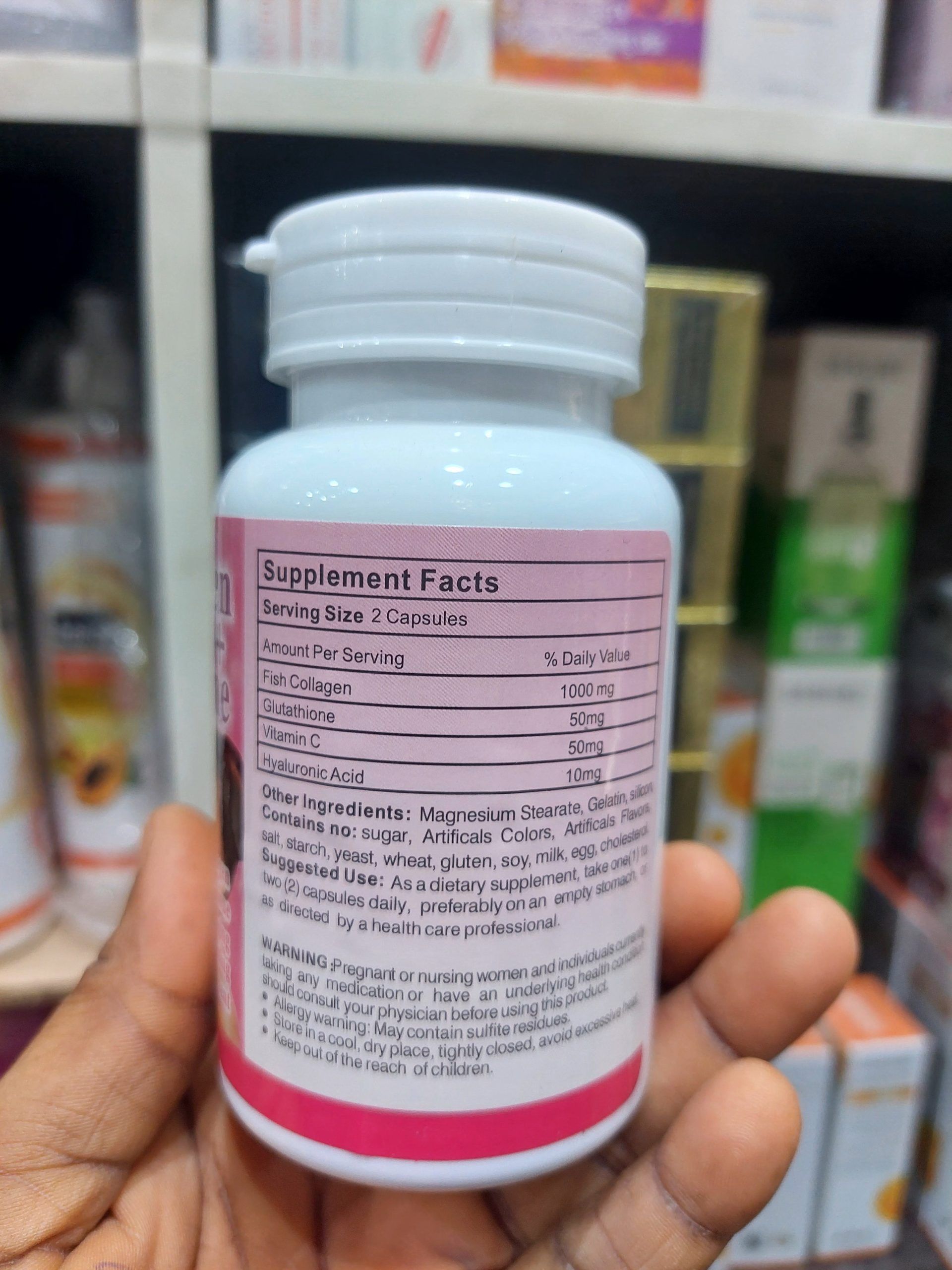 Collagen + Glutathione + Vitamin C 100 Capsules Support Anti-Aging Brighten Skin Improve Elasticity Reduce Wrinkles And Enhance A Radiant Youthful Glow With Deep Hydration
