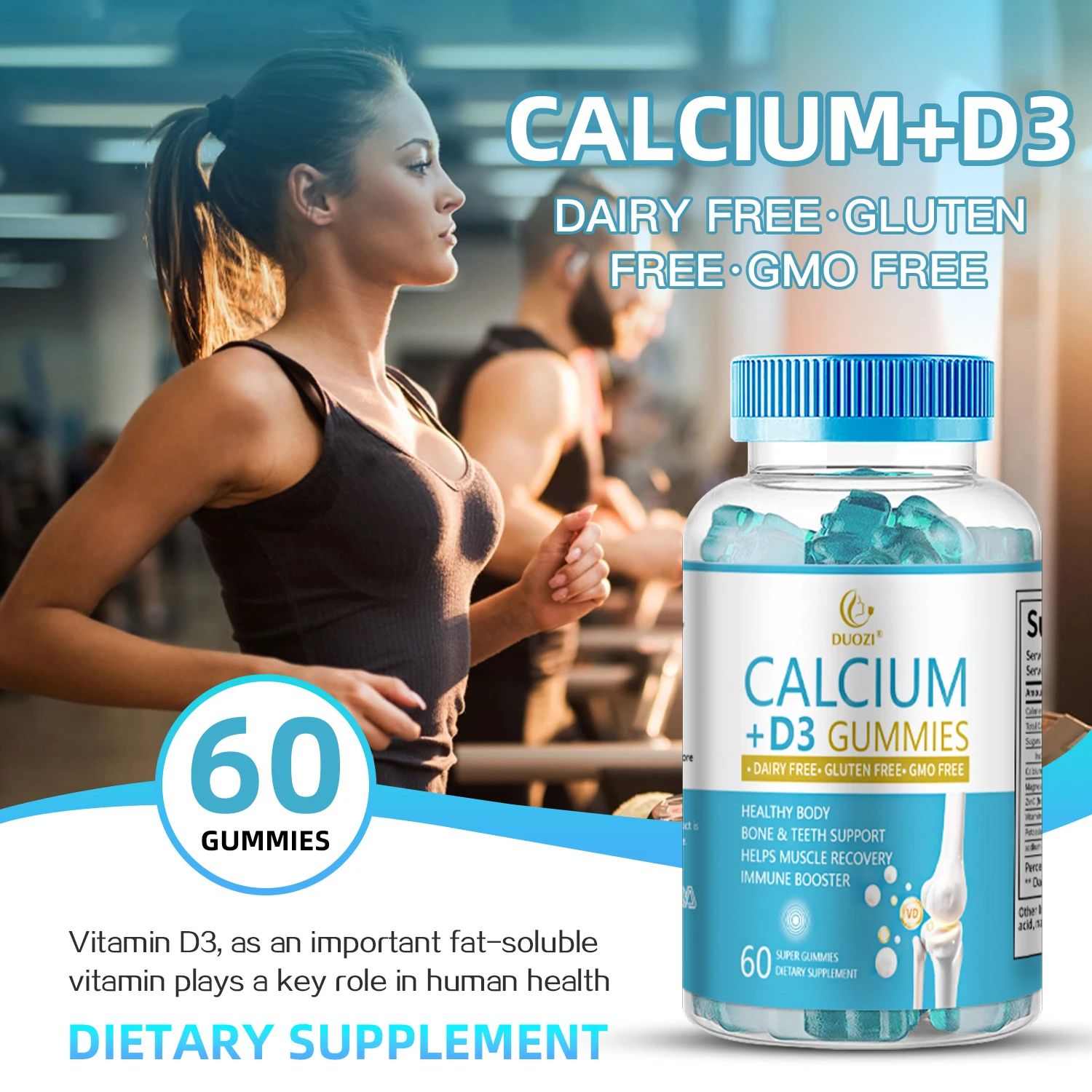 Calcium Magnesium Zinc with Vitamin D3 Gummies For Bone Strength, Muscle & Nerve Support, Energy, Immunity Boost & Metabolism Health Strengthen Bones, Boost Immunity, And Support Energy