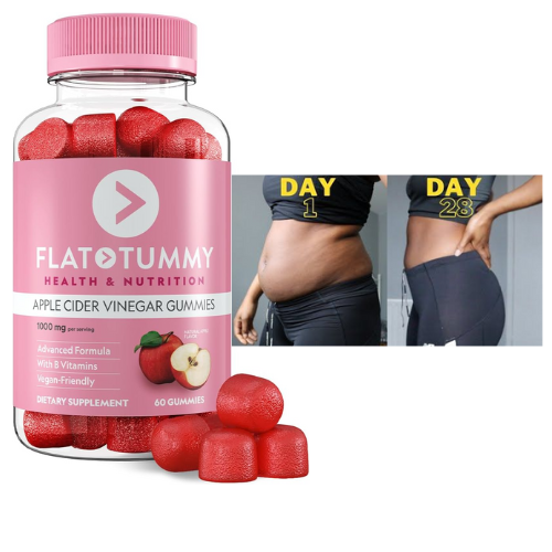 Flat Tummy Apple Cider Vinegar Gummies For Men And Women Support Belly Fat Reduction, Improve Digestion, Reduce Bloating, Enhance Core Slimming And Promote A Healthier, Flatter Stomach Naturally
