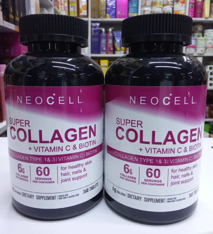 Neocell Super Collagen 360 Tablets Vitamin C & Biotin For Hair, Skin, Nails, And Joints Health With 6g Collagen, 1.3 Collagen Types, Supports Youthful Glow and Joint Mobility