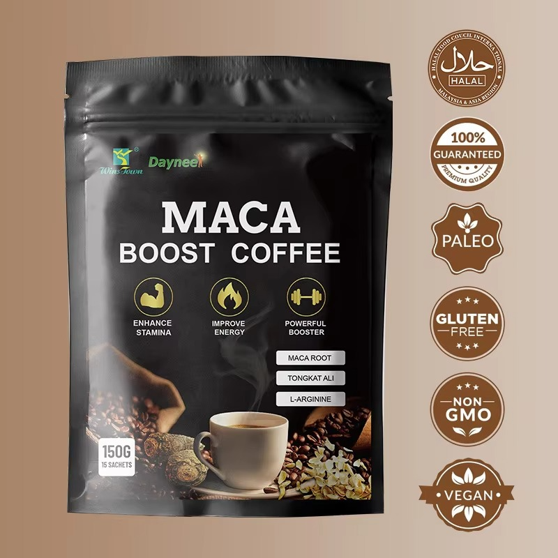 Maca Boost Coffee For Men Natural Energy Stamina Testosterone Hormonal Balance Libido Endurance Vitality Mental Focus Strength And Performance Enhancer Supplement Increase Energy, Strength, Libido