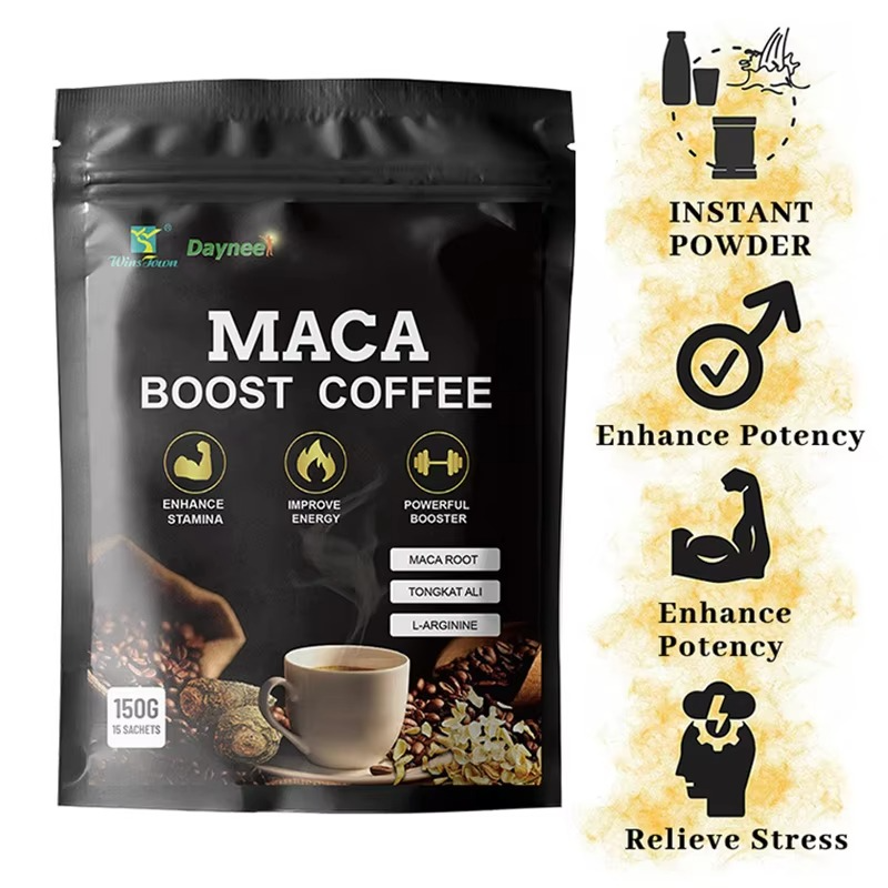 Maca Boost Coffee For Men Natural Energy Stamina Testosterone Hormonal Balance Libido Endurance Vitality Mental Focus Strength And Performance Enhancer Supplement Increase Energy, Strength, Libido