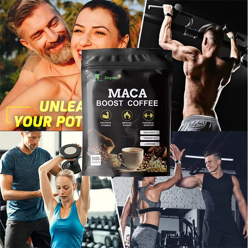Maca Boost Coffee For Men Natural Energy Stamina Testosterone Hormonal Balance Libido Endurance Vitality Mental Focus Strength And Performance Enhancer Supplement Increase Energy, Strength, Libido