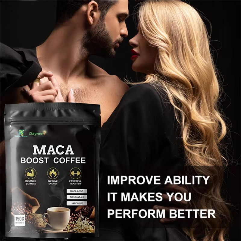 Maca Boost Coffee For Men Natural Energy Stamina Testosterone Hormonal Balance Libido Endurance Vitality Mental Focus Strength And Performance Enhancer Supplement Increase Energy, Strength, Libido