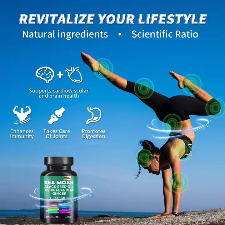 Seamoss Complex 16-In-1 Capsules 19,445mg Extra Strength Premium Superfood Blend That Boosts Immunity Enhances Energy And Supports Full-Body Wellness