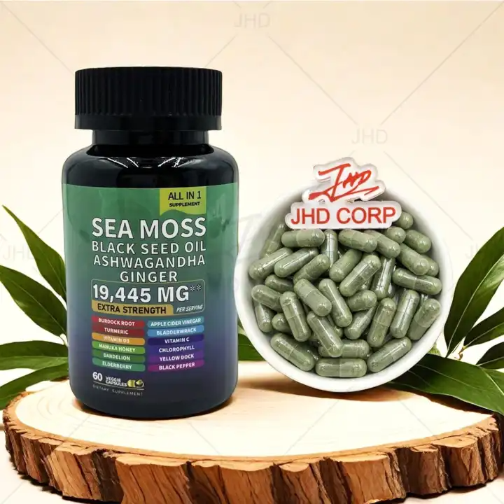 Seamoss Complex 16-In-1 Capsules 19,445mg Extra Strength Premium Superfood Blend That Boosts Immunity Enhances Energy And Supports Full-Body Wellness