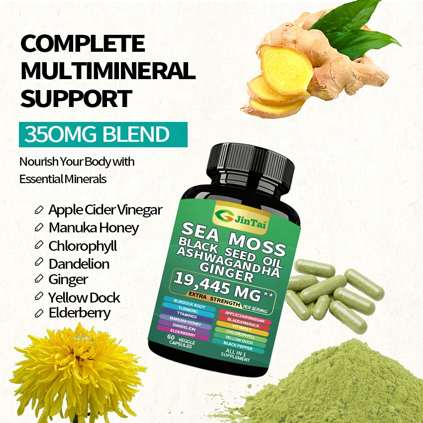 Seamoss Complex 16-In-1 Capsules 19,445mg Extra Strength Premium Superfood Blend That Boosts Immunity Enhances Energy And Supports Full-Body Wellness