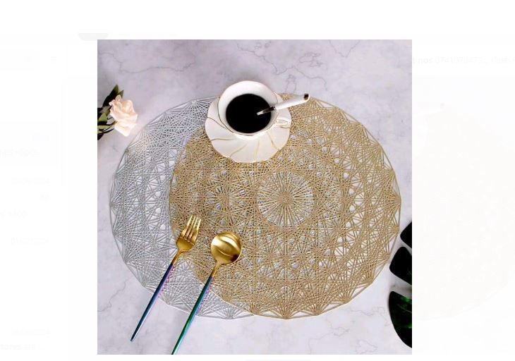 6Pcs of Table Place Mats  Dining Table Place Round Mats
