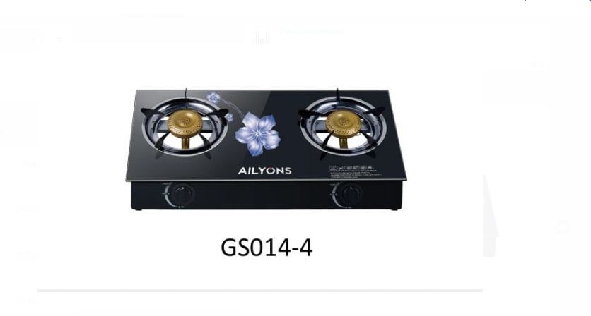 Ailyons Glass Table Top 2 Burner Gas Stove  Double Burner Gas Cooker Saving Gas cooker
