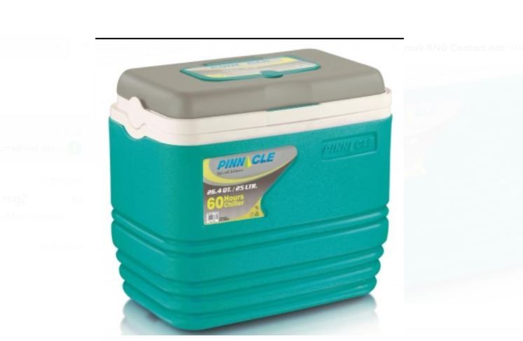 Pinnacle Cooler Box 25 ltrs Chiller Cool Box Portable For Ice or  Medicine or  Ice Pop Picnic Travel Hiking 60 Hrs Chiller