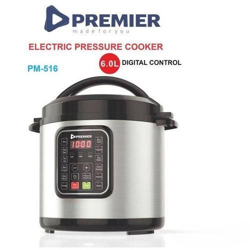 Premier Digital Electric Pressure Cooker 6.0 L Capacity Improved Design Enhanced Non-Stick Coating Great for Easy Family Meals