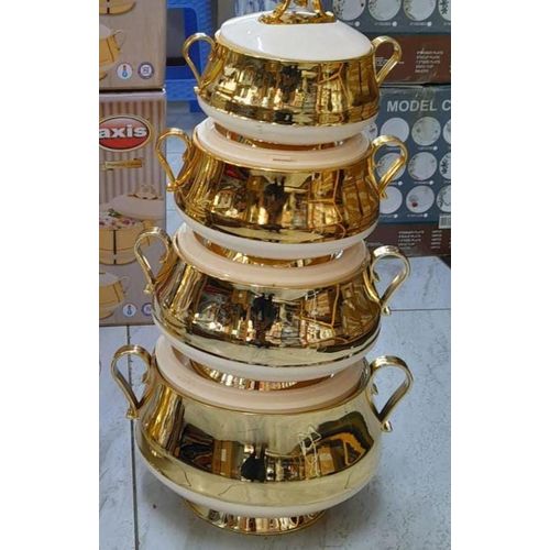 New Arrivals 4pcs of SHAHI Casserole Hotpots Food Warmer Hot Pot, Serving Dishes Serveware Set  (3500 ml, 2500, 1500 and 1000ml)