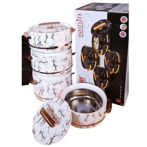 4pcs of Redberry Infinite Insulated Hotpots Food Warmer Hot Pot, Serving Dishes Container Serveware Set 1500, 1800, 2400 and 3000ml Casserole Hotpot