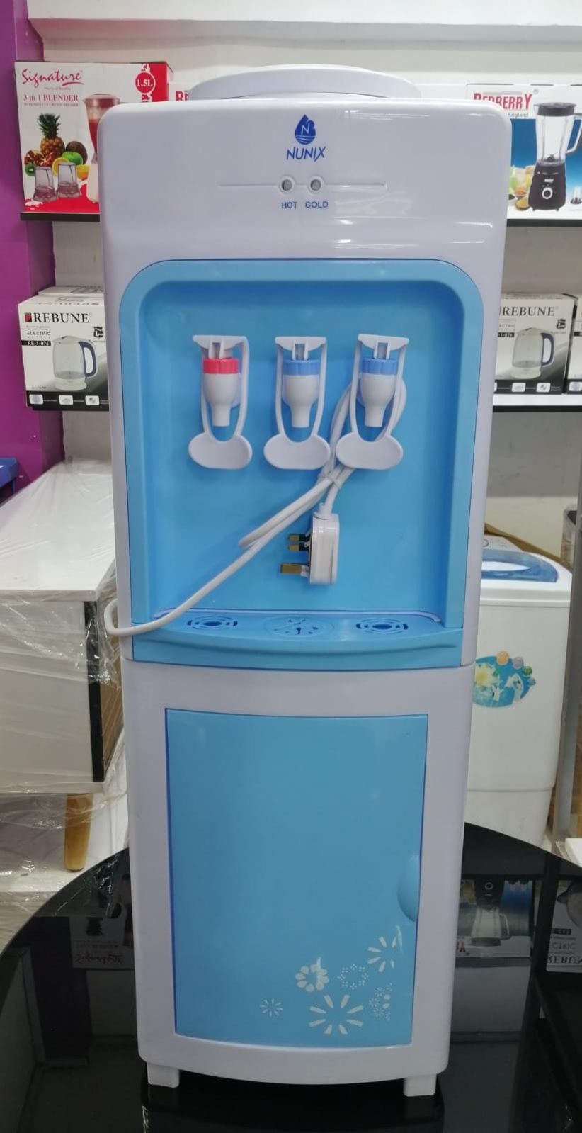 Nunix 3 Taps Hot, Cold and Normal  Stand Alone Water Dispenser K7C Black