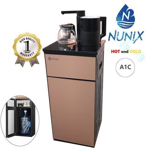 Nunix A1C Bottom Load Hot and Cold Stand Alone Water Dispenser with Coffee Maker