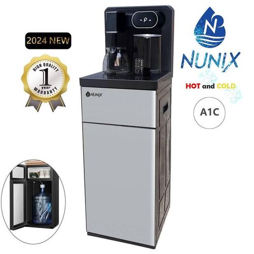 Nunix A1C Bottom Load Hot and Cold Stand Alone Water Dispenser with Coffee Maker