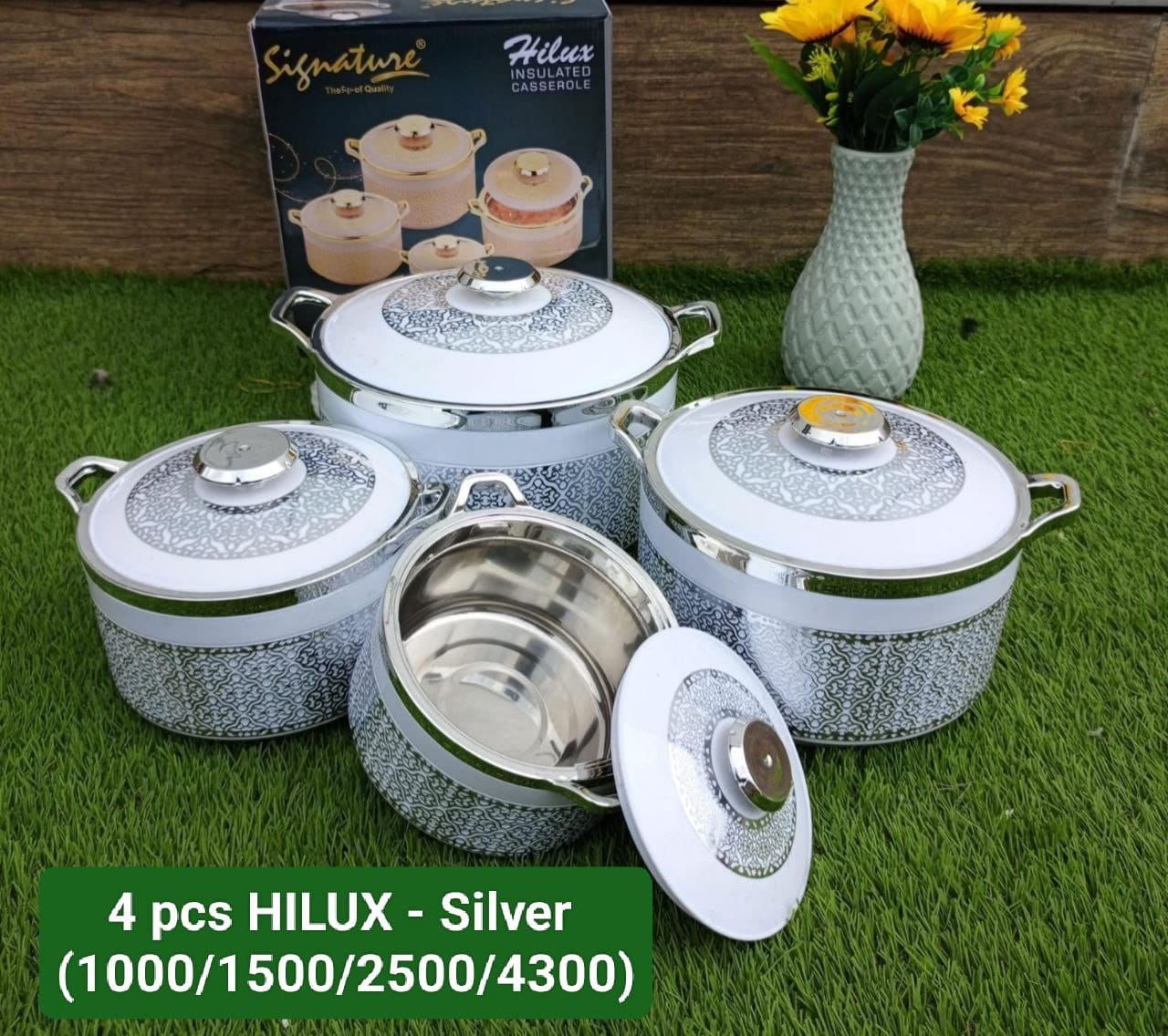 4 pcs Signature HILUX Hotpots Serving Dish Casserole Sereware Set Hot Pot (1000/1500/2500/4300)