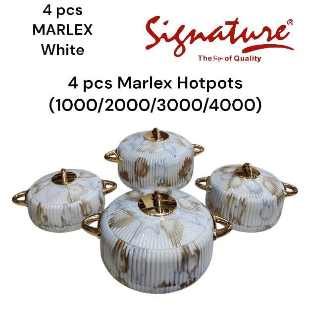 4 pcs Signature Marlex Hotpots  Serving Dish Casserole Sereware Set Hot Pot (1000/2000/3000/4000)