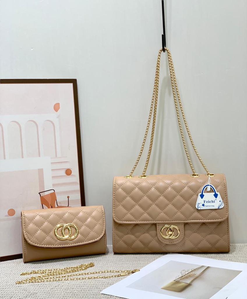 2in1 Classic Trendy Ladies Handbag Women Shoulder Bag Strap Adjustable Fashion Bag Girls Sling Crossbody Bag with Purse or Wallet