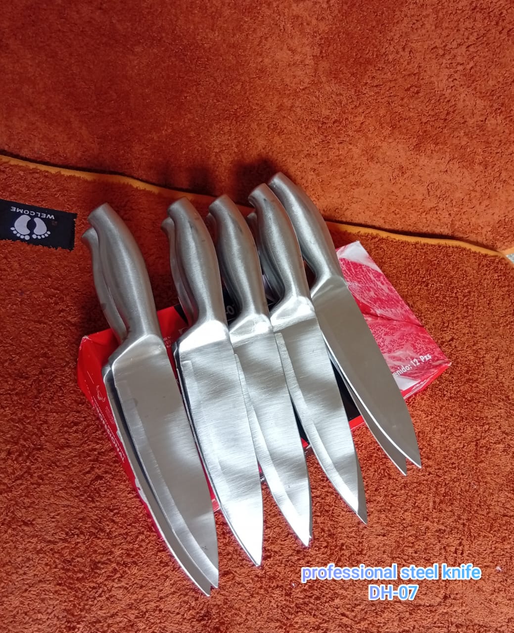 2pc Professional Stainless Steel Kitchen Knife Set Knives 6 or 8 inch for Kitchen and Dinning Household Random color