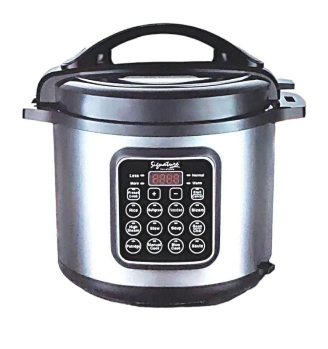 Signature Electric Pressure Cooker Premier Range of Home Appliances 6Ltrs Powered by 1000W