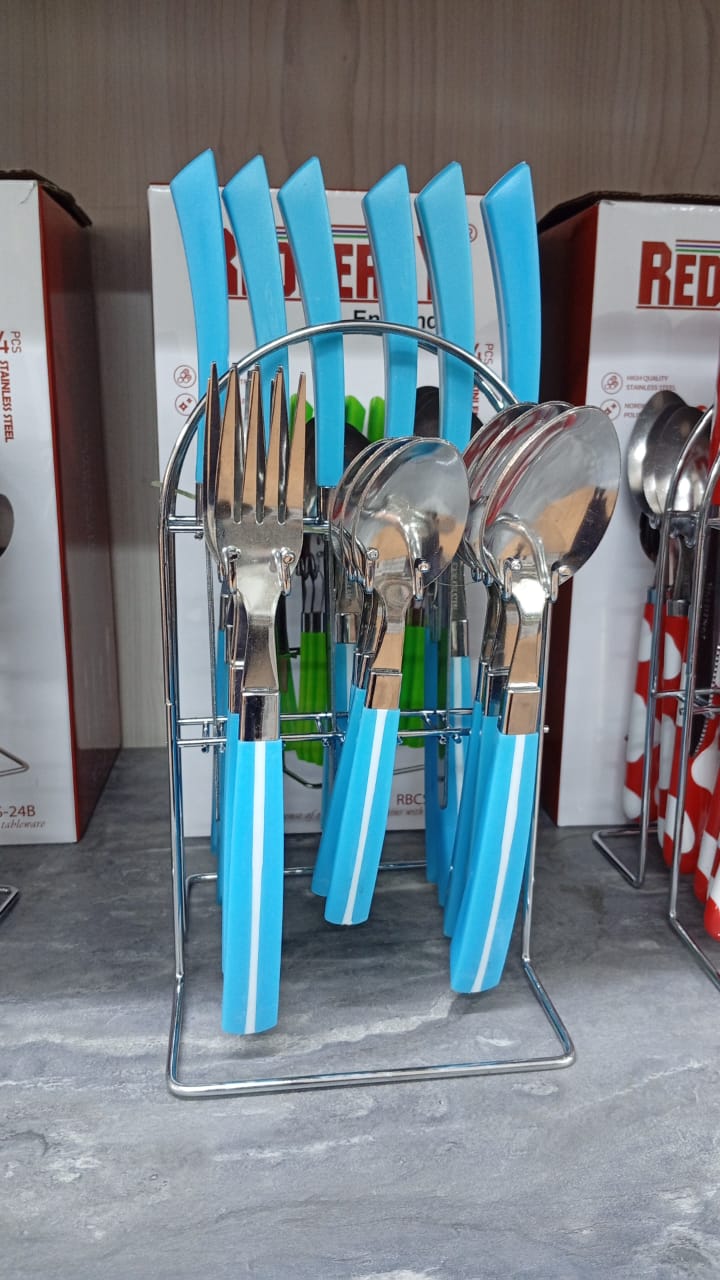 Premium Range of 24pcs a Set  Cuttlery Set Heavy Duty Stainless Steel Tableware Nordic Style Polishing Cutlery Set Spoons, Forks, Knives and Teaspoons