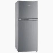 VISION PLUS 220L Double Door Fridge VPFD220DD-I Direct Cool Silver Quick Freeze Large Freezer Capacity Glass Shelves Lockable Refrigerator