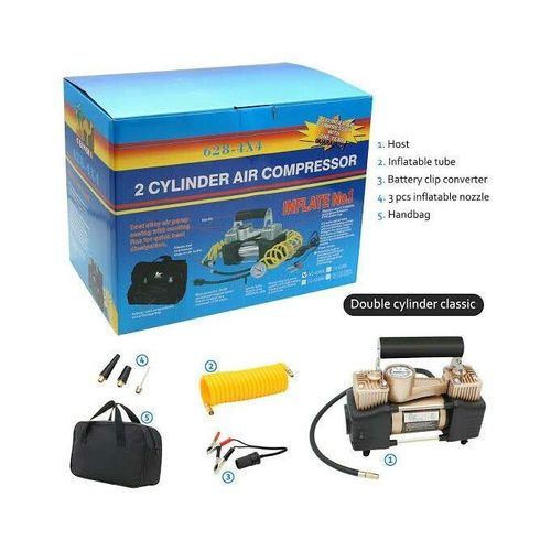 CLEARANCE OFFER Portable DC 12V Electric Car Tyre Inflator Pump Auto Car Pump Air Compressor Pressure Digital Car Compressor with double cylinder