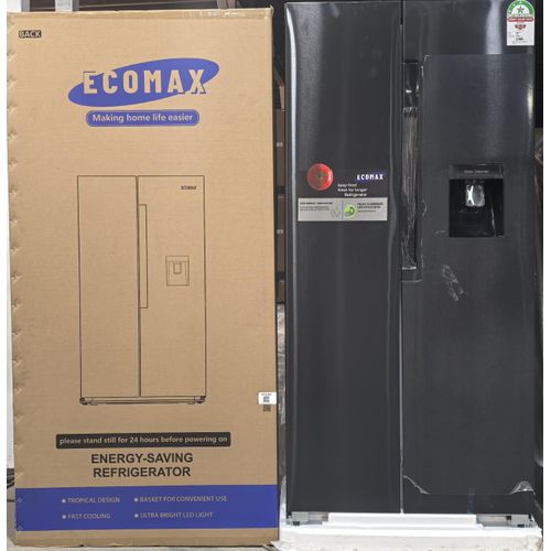 CLEARANCE OFFER Ecomax 454L Side by Side Refrigerator With Dispenser