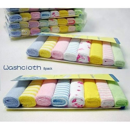 CLEARANCE OFFER 8 Assorted Infant Newborn Bath Towel Washcloth