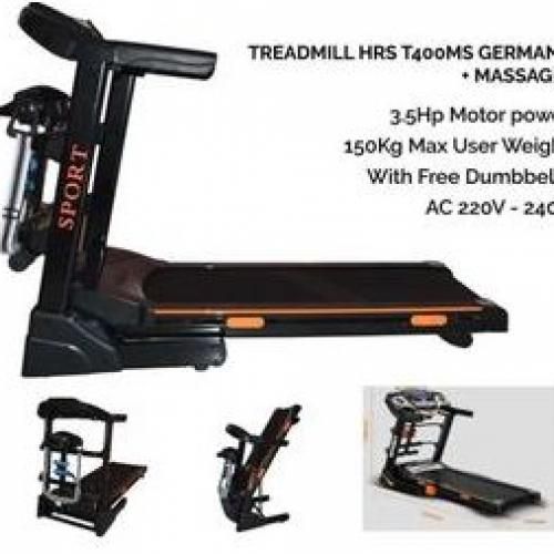 CLEARANCE OFFER Home Gym/ Commercial Electric Auto Incline Treadmill With Massage Belt Fitness Equipment With Free Dumbbells