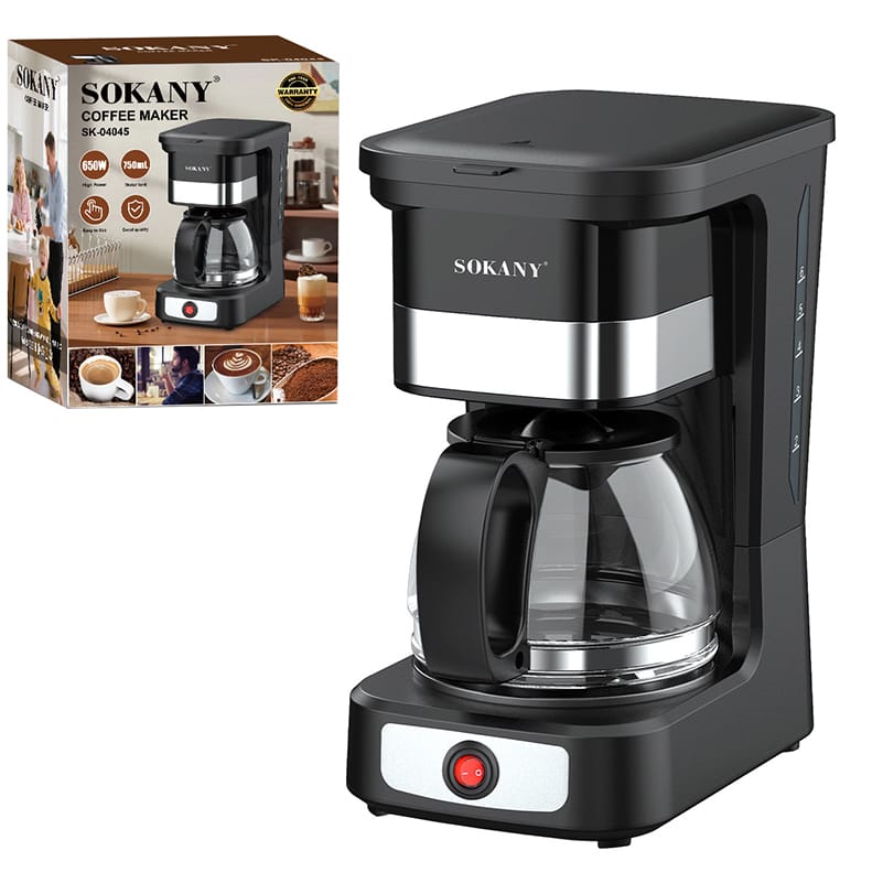 CLEARANCE OFFER Sokany Automatic Home Office Coffee Maker Machine With Pot 1.5L/ 12 Cups Glass And Stainless Steel