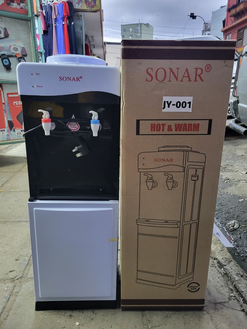 Hot and normal water dispenser .Storage cabinet in bottom .Silicon pipes and Stainless steel tank for hygienic water. .3 Faucets .High Durability .Easy to use .Loading style is top loading .