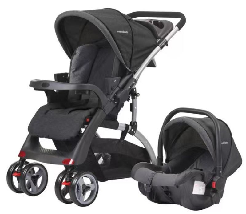 2-in-1 Travel System Stroller Pushchair Pram Buggy with Baby Car Seat