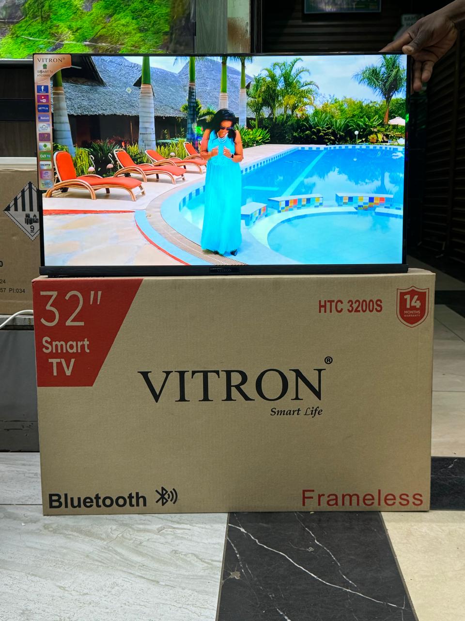 RESTOCKED Vitron 32” HTC 3200S Smart Android Frameless TV - Sleek Design & Ultimate Viewing Experience