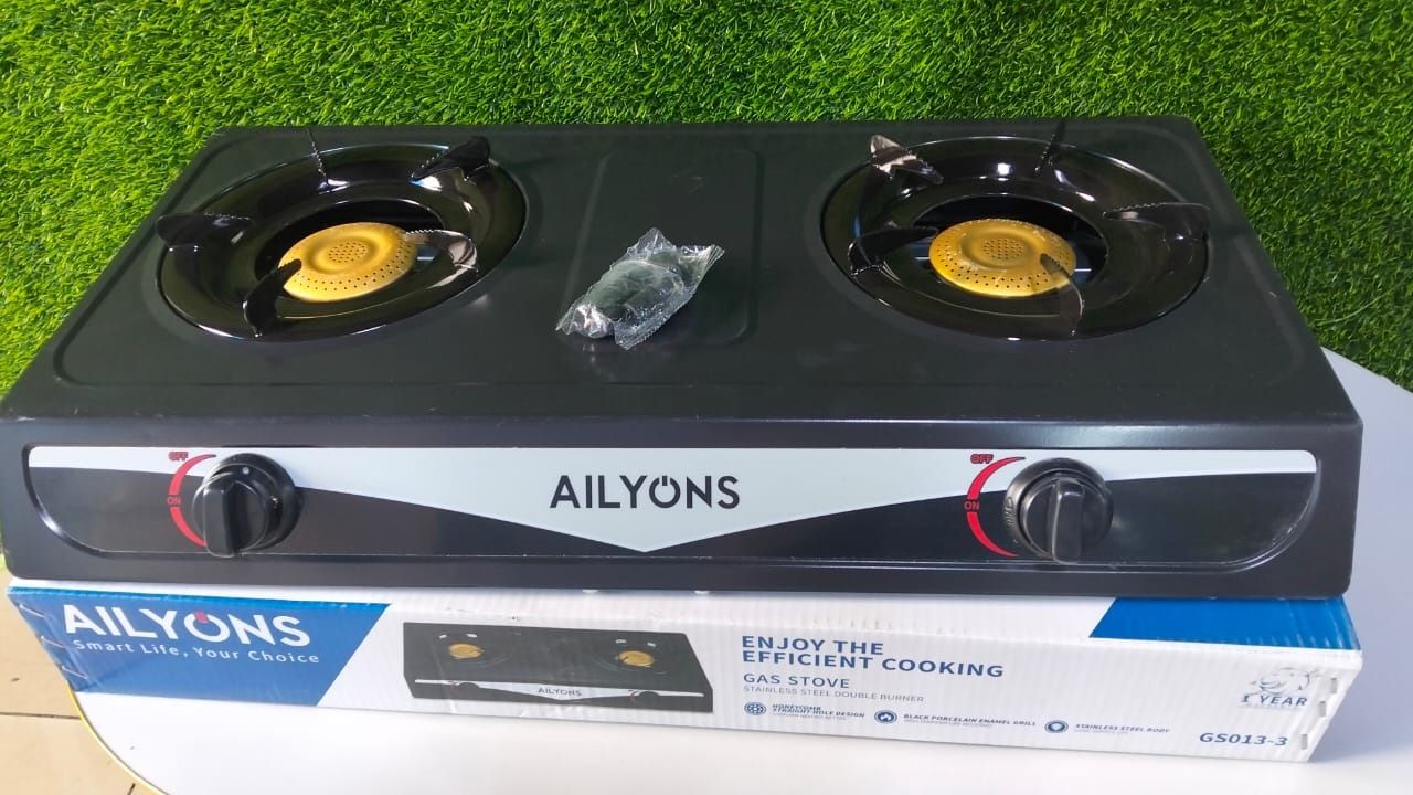 Ailyons Two Burner Cooker Powerful Flame, Durable Design & Stylish Cooking Confidence