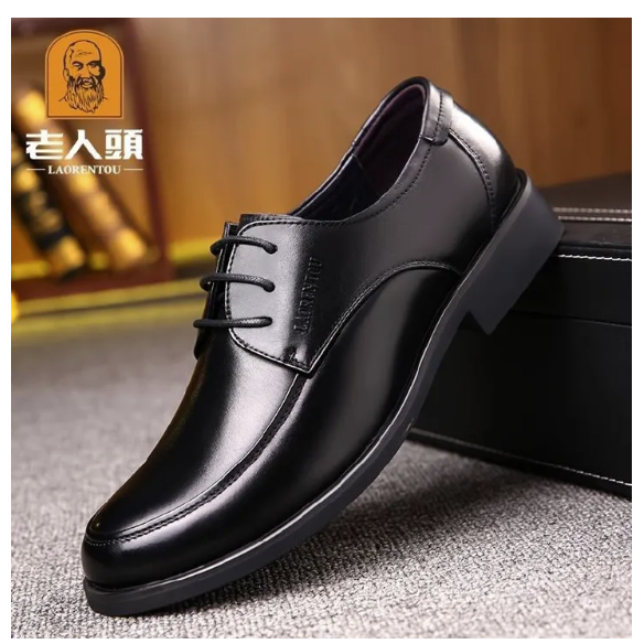 Men's pure leather shoes Classic business casual shoes breathable shoes official shoes Boys dress shoes British style shoes oxfords Party shoes Wedding shoes size 39-46