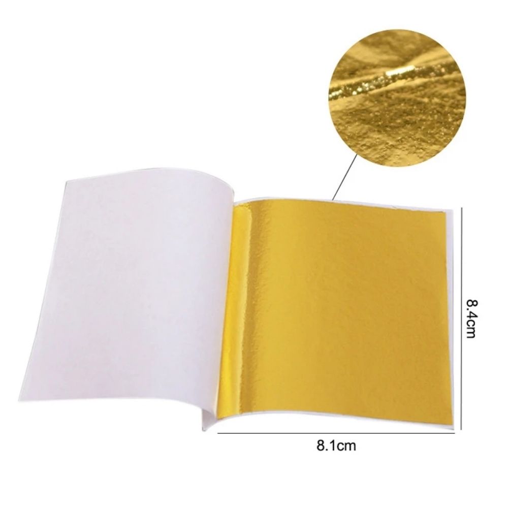 100 pieces/pack gold foil paper non-edible gold foil paper  for decoration cake decoration dessert decoration tools multi-purpose gold foil paper
