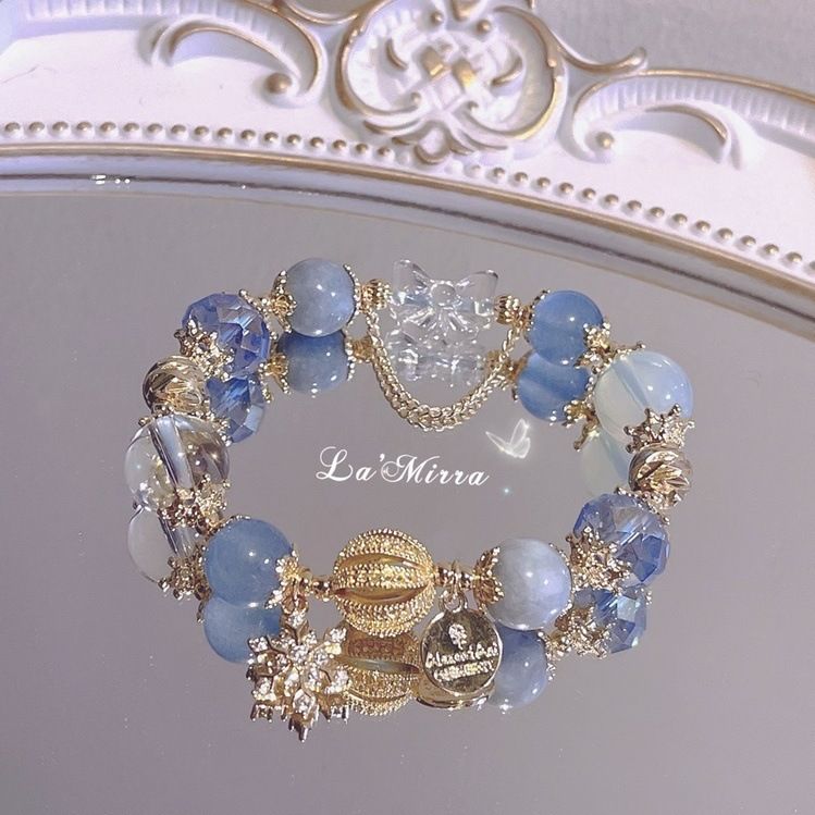Sparkling Crystal Bead Bracelet for Women Korean Style Minimalist Hand Jewelry with Sweet Charm Ideal for Daily Wear and Gift