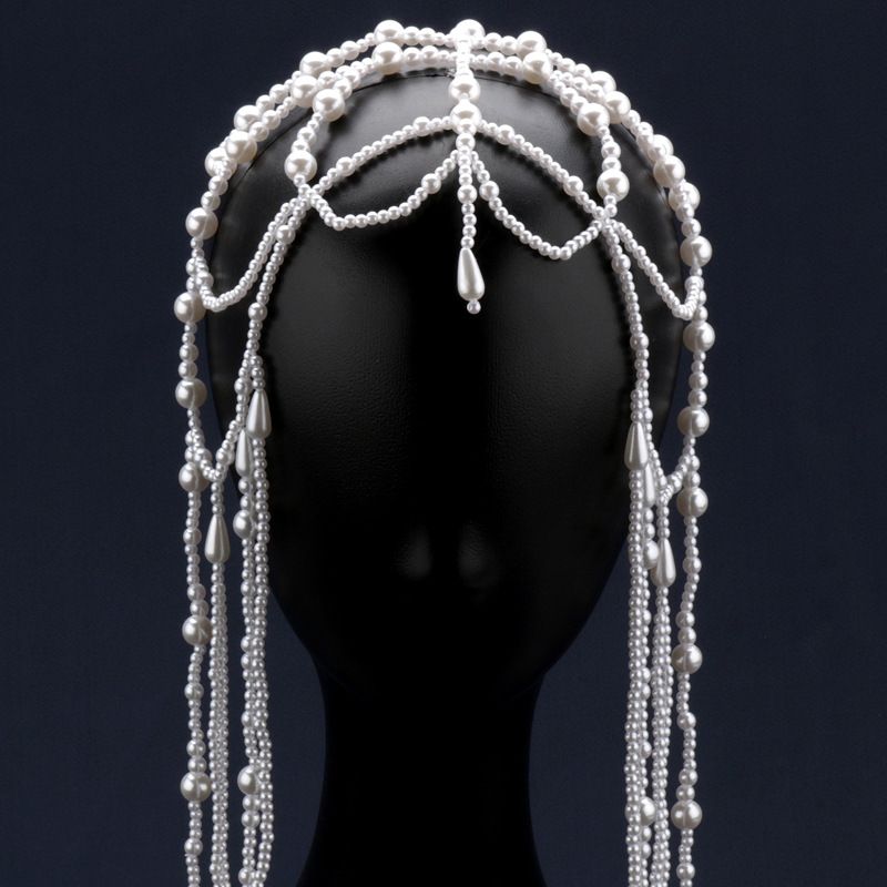 Wedding tiaras pearl tiaras wedding hairstyle accessories tassel pearl tiaras bridal hairstyle accessories tiaras