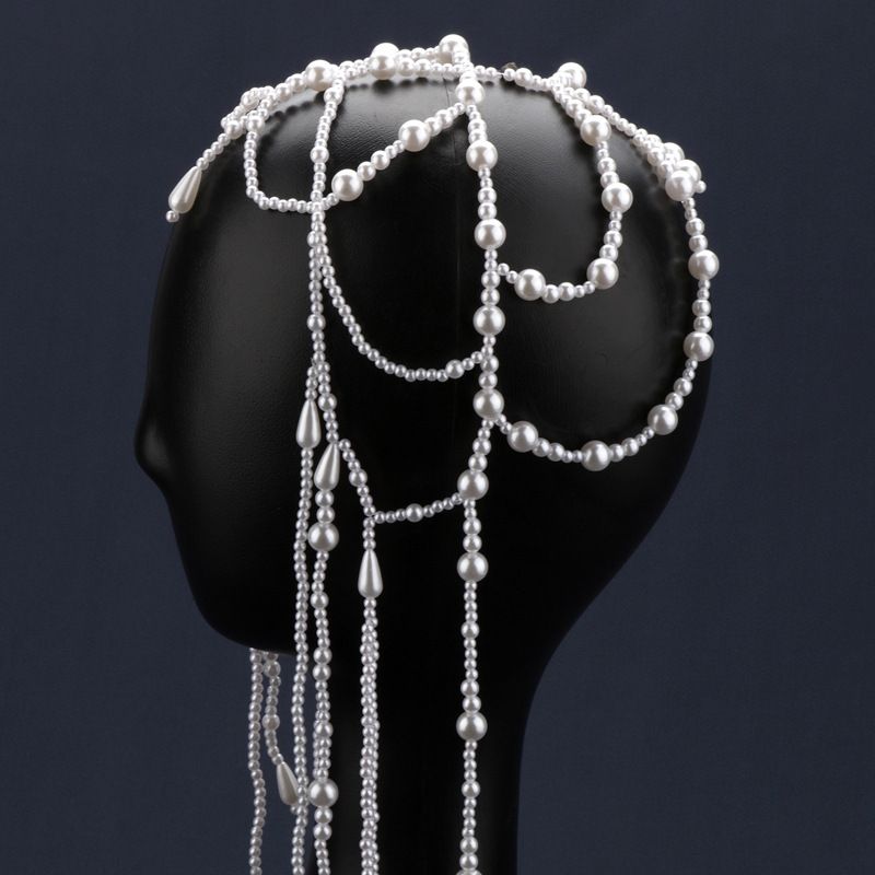 Wedding tiaras pearl tiaras wedding hairstyle accessories tassel pearl tiaras bridal hairstyle accessories tiaras