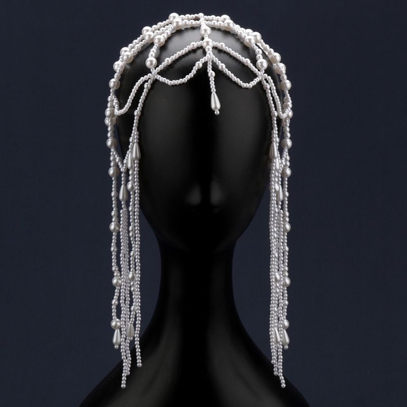 Wedding tiaras pearl tiaras wedding hairstyle accessories tassel pearl tiaras bridal hairstyle accessories tiaras